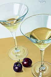 Cocteles by Miguel Nunez - Original Painting on Board sized 7x11 inches. Available from Whitewall Galleries